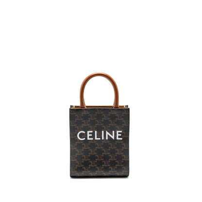 Celine Mini Vertical Cabas Triomphe Canvas