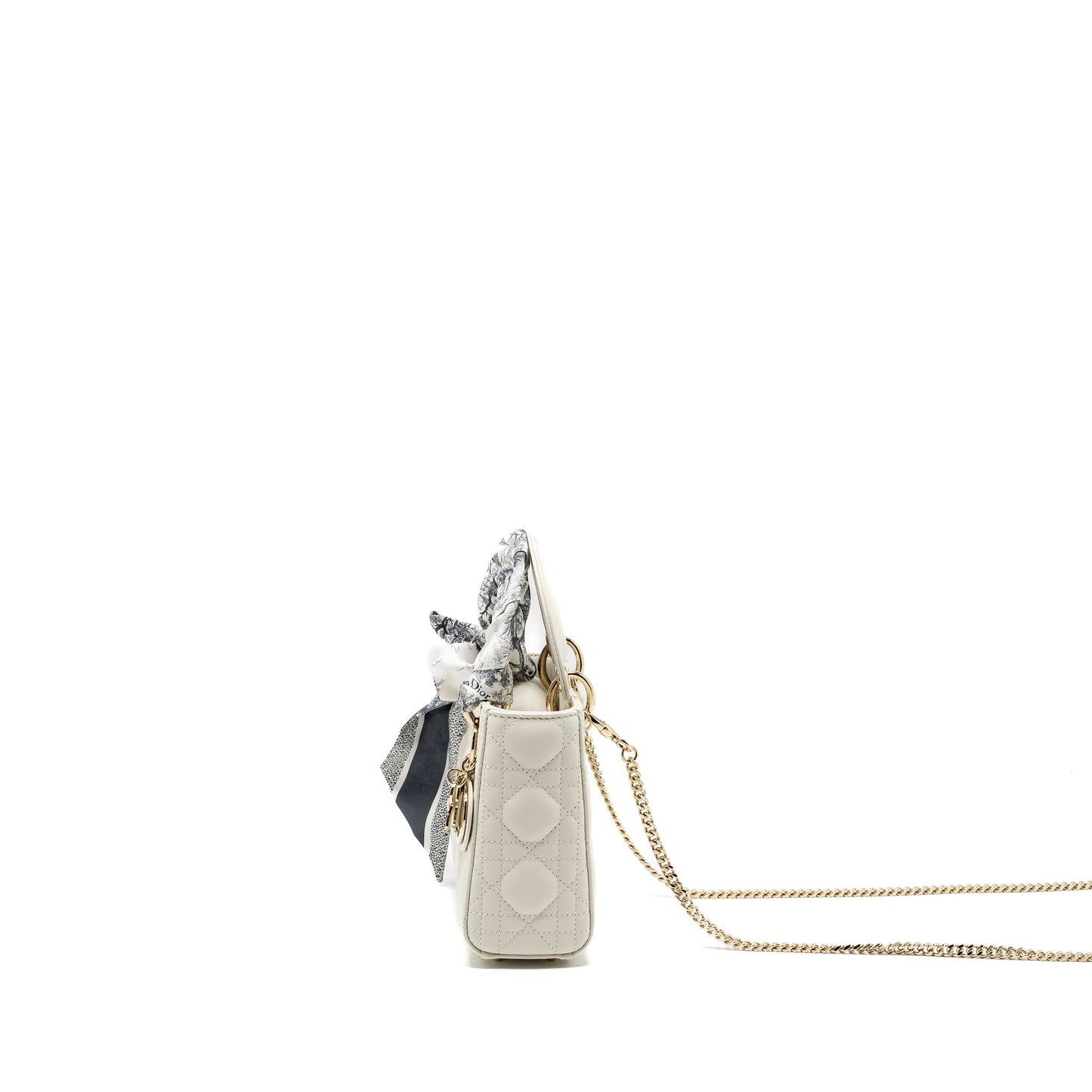Dior Mini Lady Dior Lambskin White