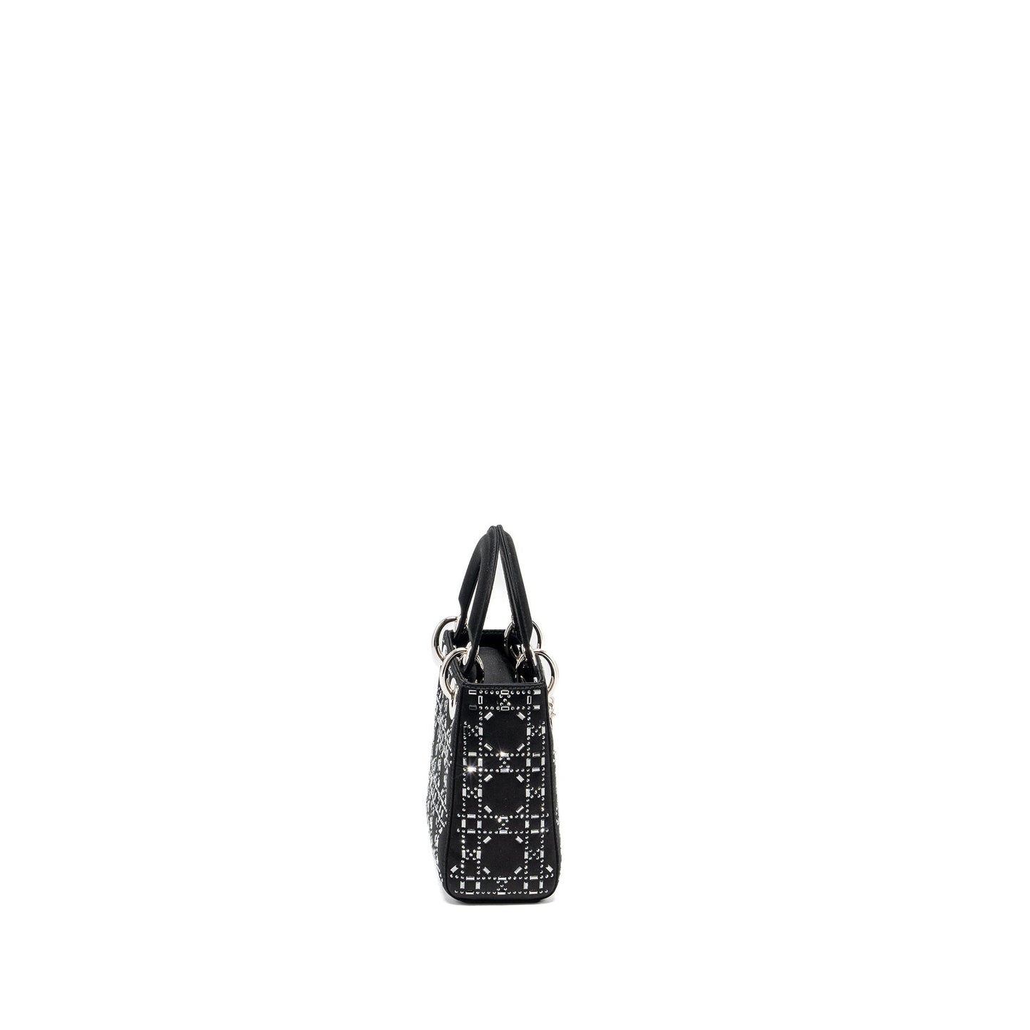 Dior Mini Lady Dior Satin Crystal Black