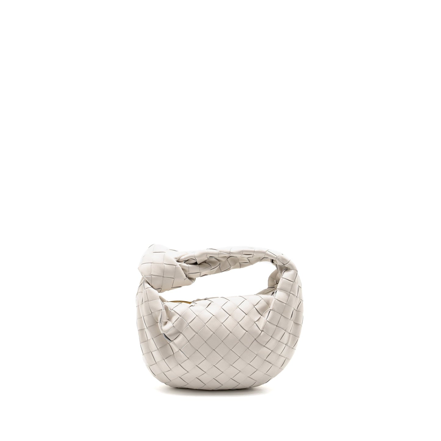 BOTTEGA VENETA Mini Jodie Lambskin Chalk