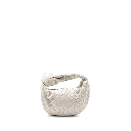 BOTTEGA VENETA Mini Jodie Lambskin Chalk