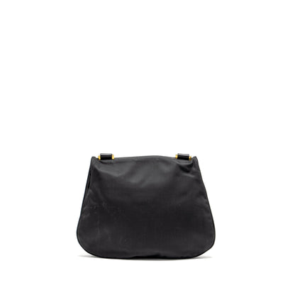 Fendi Vintage Flap Mini Purse Nylon Black