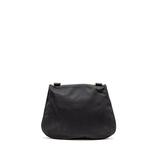 Fendi Vintage Flap Mini Purse Nylon Black