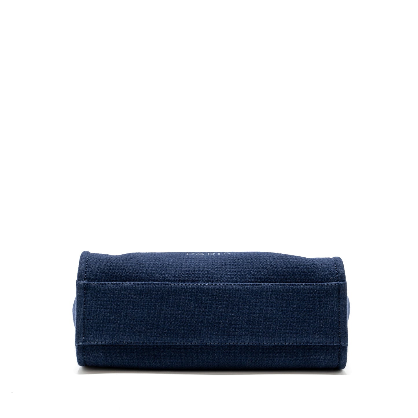 Chanel Deauville Tote Bag Canvas Navy SHW (microchip)