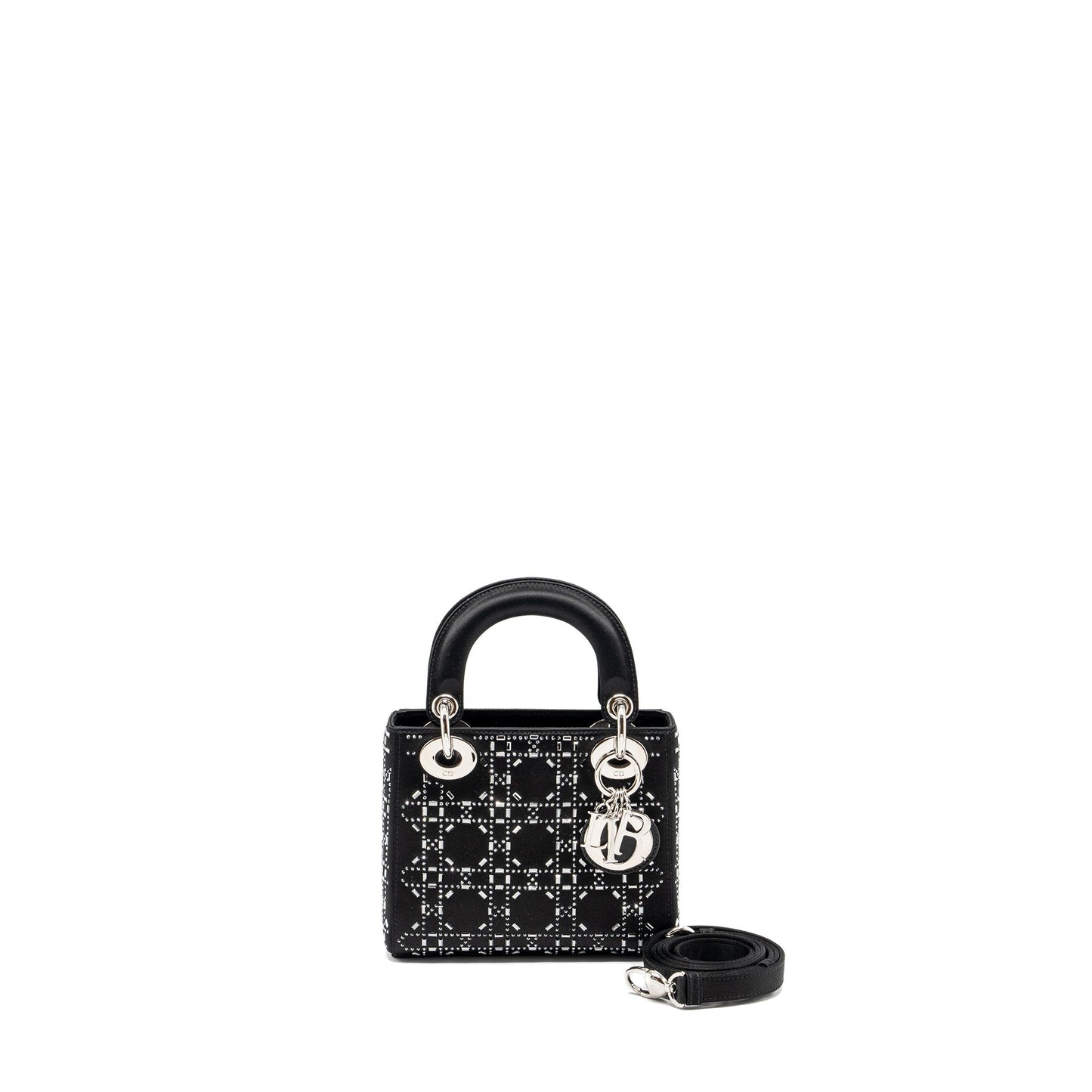Dior Mini Lady Dior Satin Crystal Black
