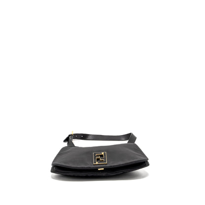 Fendi Vintage Flap Mini Purse Nylon Black