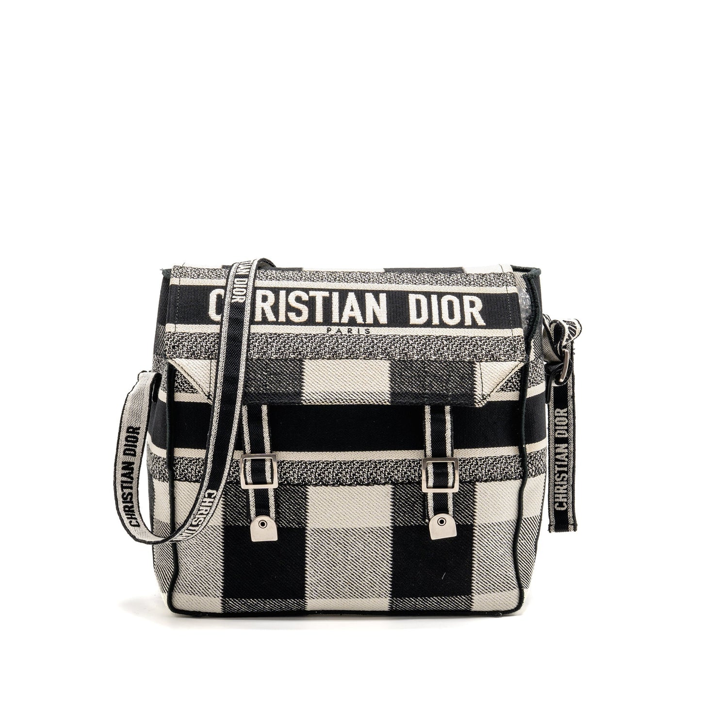 Dior Diorcamp Messenger Purse Canvas Black/White