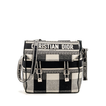 Dior Diorcamp Messenger Purse Canvas Black/White