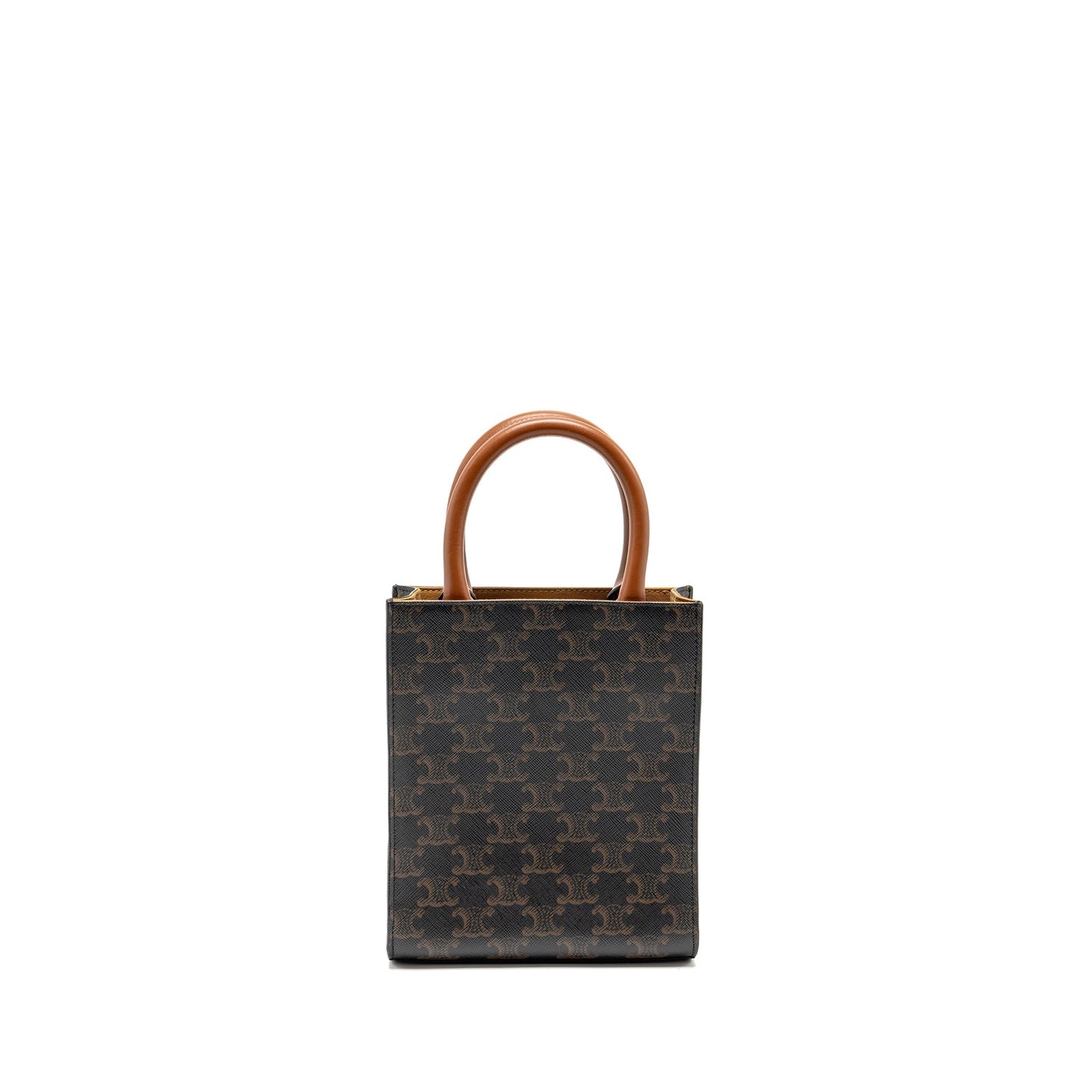 Luxury CELINE Mini Vertical Cabas Triomphe Canvas GHW