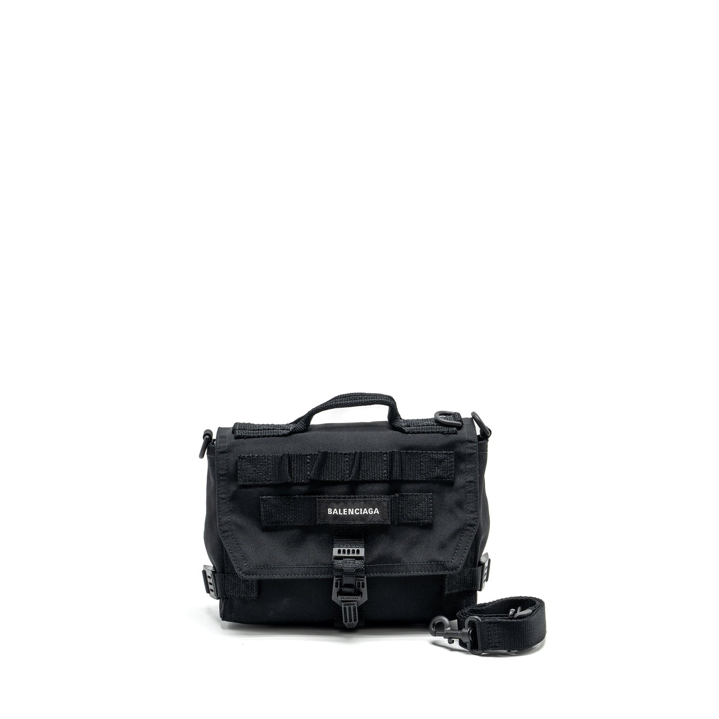 Balenciaga Army Messenger Purse Black Recycled Nylon Black/black hardware