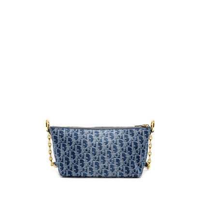 Dior DiorStar Oblique Hobo Purse Denim Blue