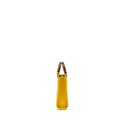 Fendi Mini Sunshine Shopper Calfskin Yellow