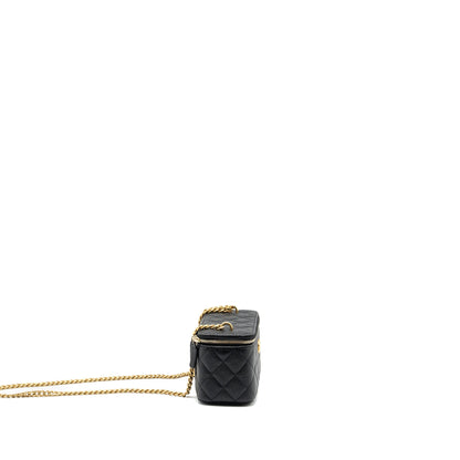 Chanel Coco Love Long Vanity with Adjustable Chain Caviar Black GHW (microchip)