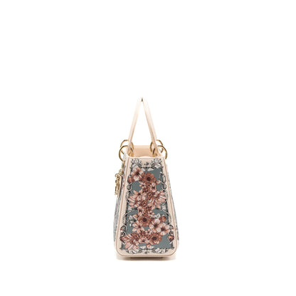 Dior Medium Lady Dior Purse Limited Edition Calfskin Pink/Multicolour