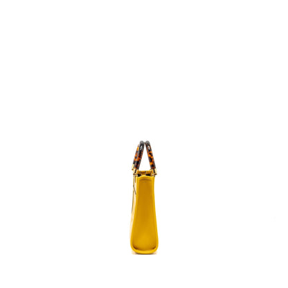 Fendi Mini Sunshine Shopper Calfskin Yellow