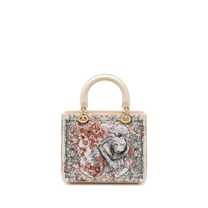 Dior Medium Lady Dior Purse Limited Edition Calfskin Pink/Multicolour