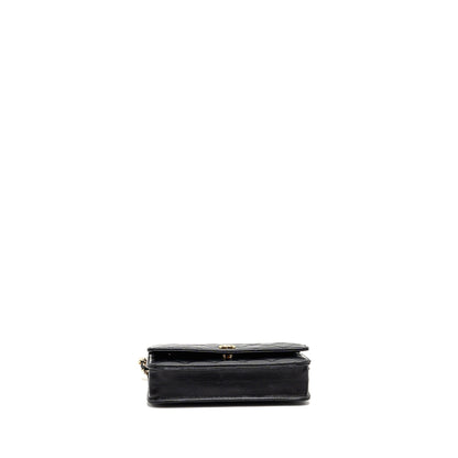 Chanel Coco Charm Wallet on Chain Lambskin Black LGHW