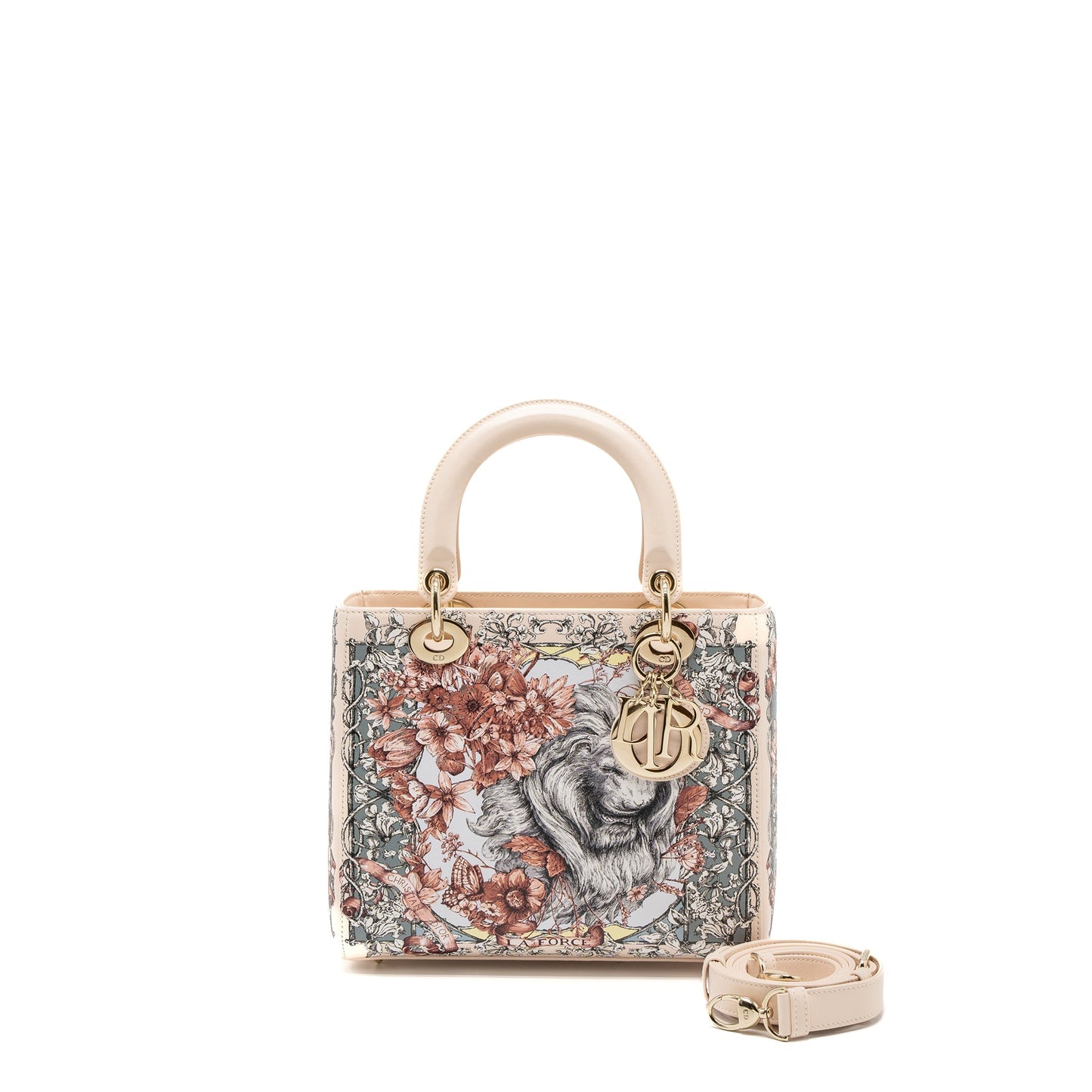 Dior Medium Lady Dior Purse Limited Edition Calfskin Pink/Multicolour