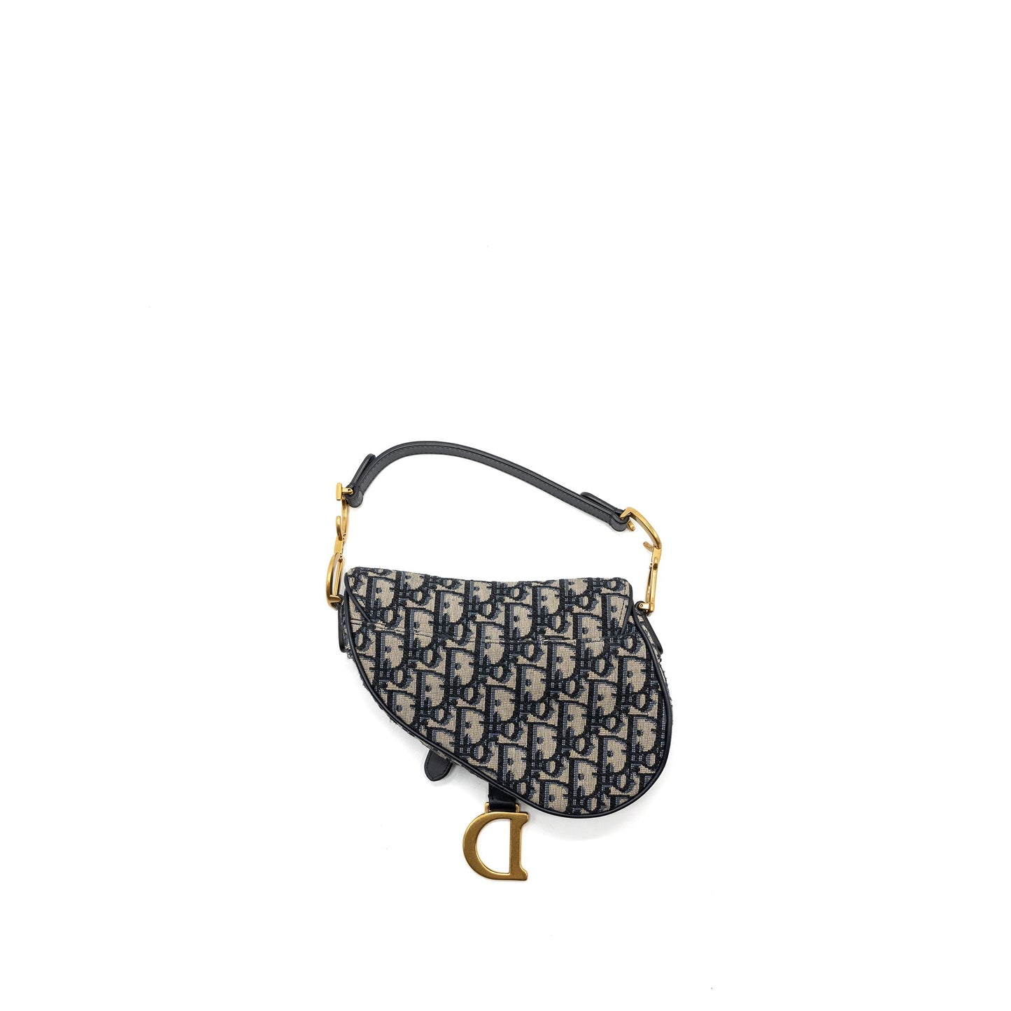 Dior Mini Saddle Purse Blue Oblique Jacquard