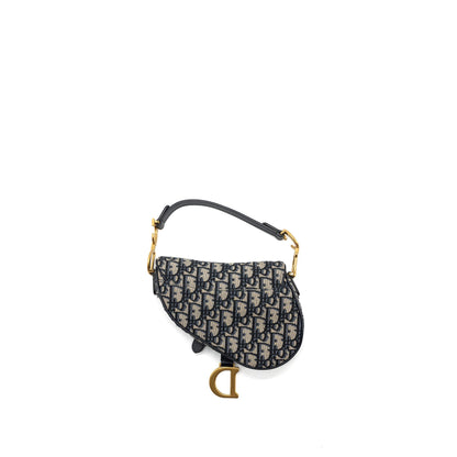 Dior Mini Saddle Purse Blue Oblique Jacquard