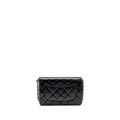 Chanel Coco Charm Wallet on Chain Lambskin Black LGHW