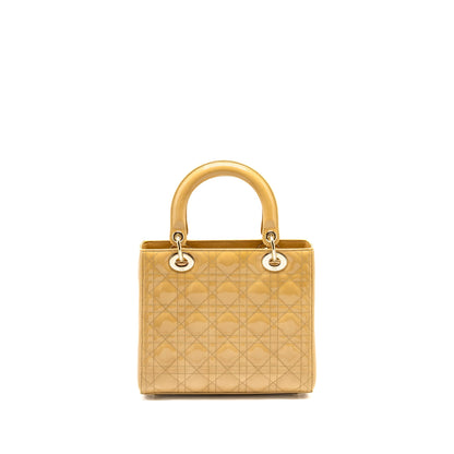 Medium Lady Dior Patent Beige