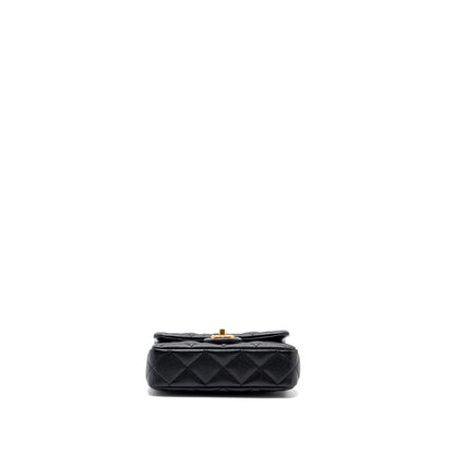 Chanel 23p Mini Coco Love Flap Bag Caviar Black GHW(Microchip)