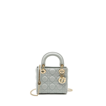 Dior Mini Lady Dior Lambskin Light Blue