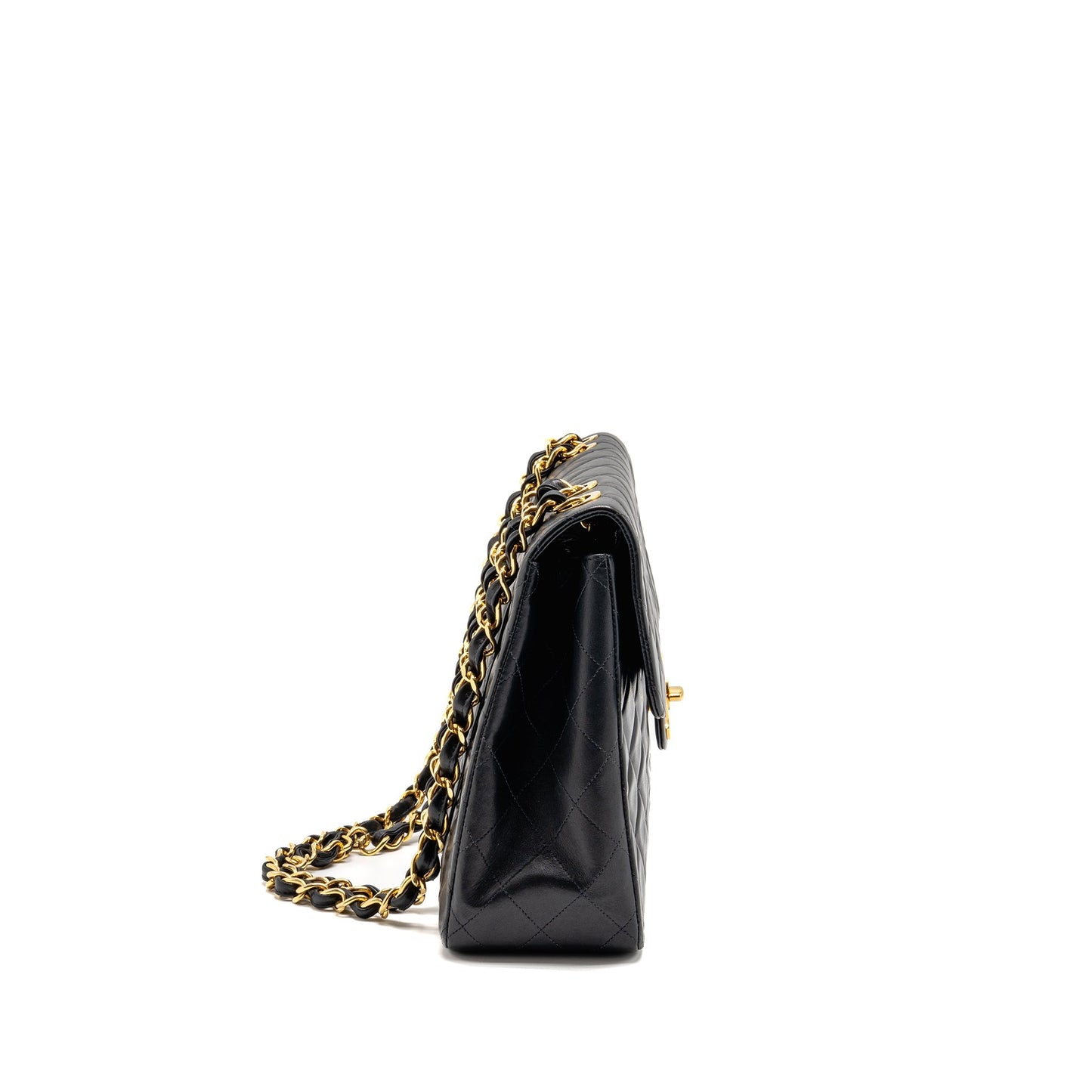 Chanel Vintage Classic Flap Jumbo Bag Calfskin Black GHW