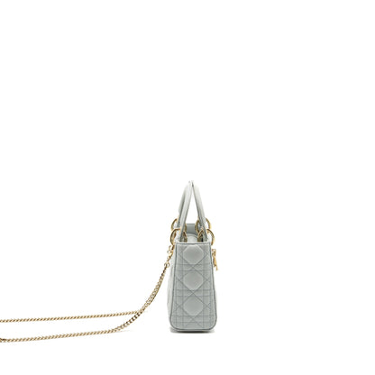 Dior Mini Lady Dior Lambskin Light Blue