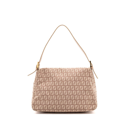 Fendi Zucchino Mama Flap Purse Jacquard Canvas Light Pink