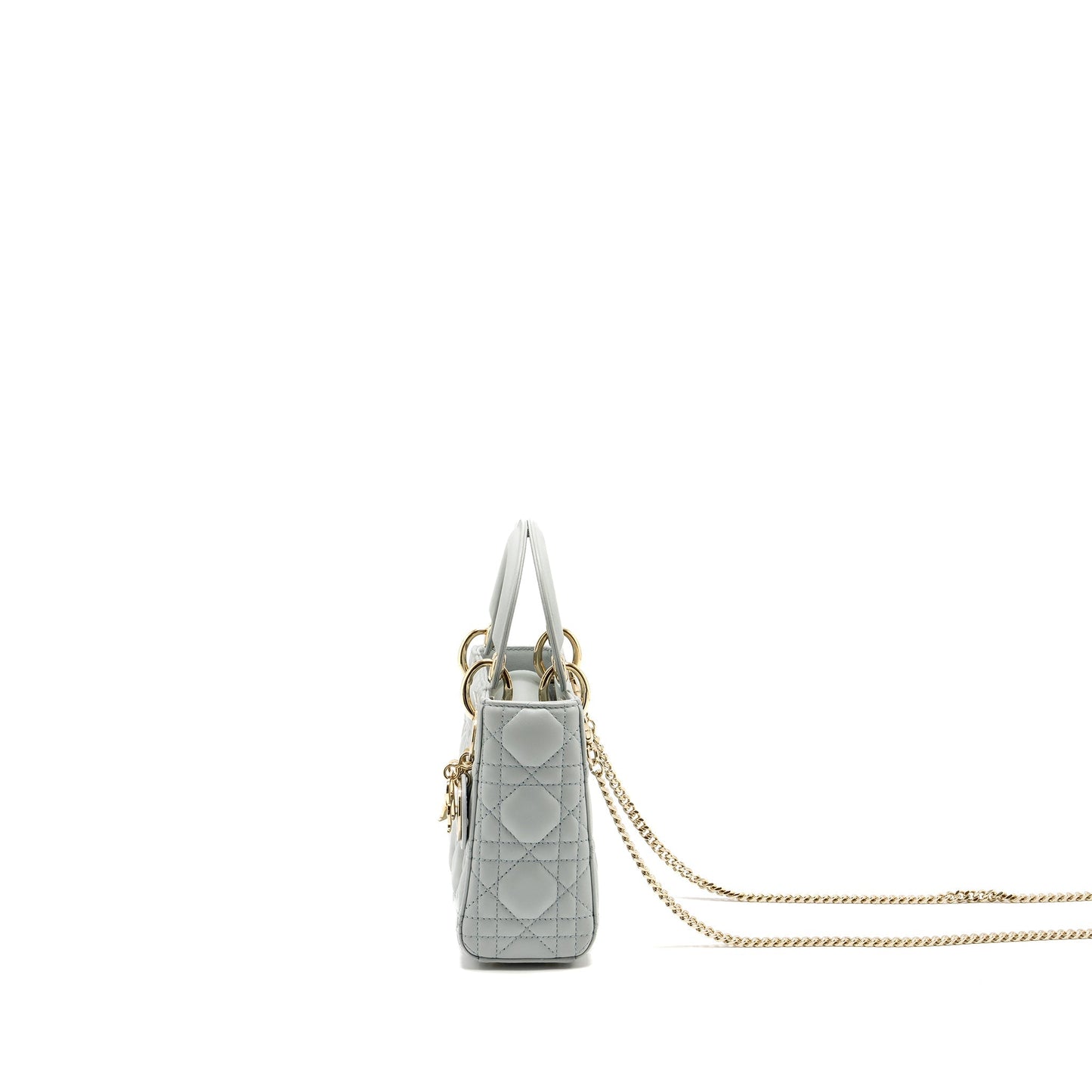 Dior Mini Lady Dior Lambskin Light Blue