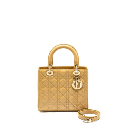 Medium Lady Dior Patent Beige
