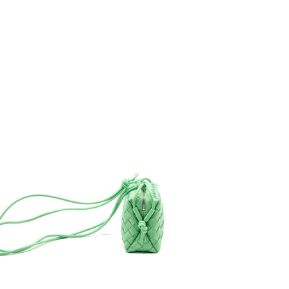 Bottega Veneta mini loop camera Purse lambskin Light green