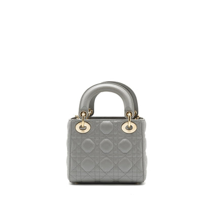 Dior Mini Lady Dior Lambskin Grey