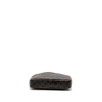 Celine patapans Purse triomphe canvas/Leather brown