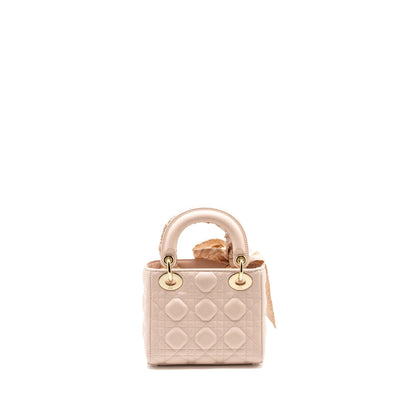 Dior Mini Lady Dior Lambskin Powder Pink