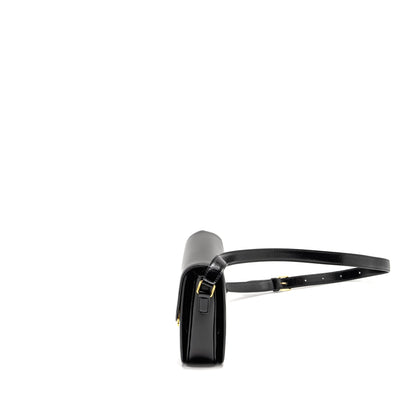 Celine Classic Triomphe Purse Shiny Calfskin Black