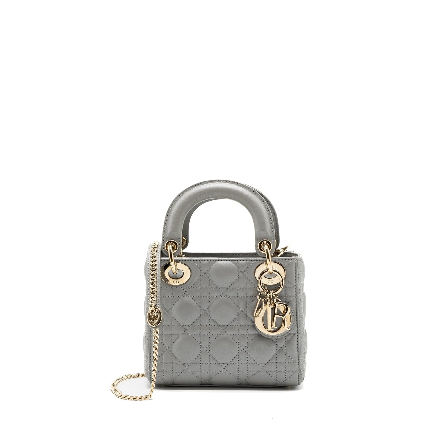Dior Mini Lady Dior Lambskin Grey