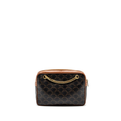 Celine patapans Purse triomphe canvas/Leather brown