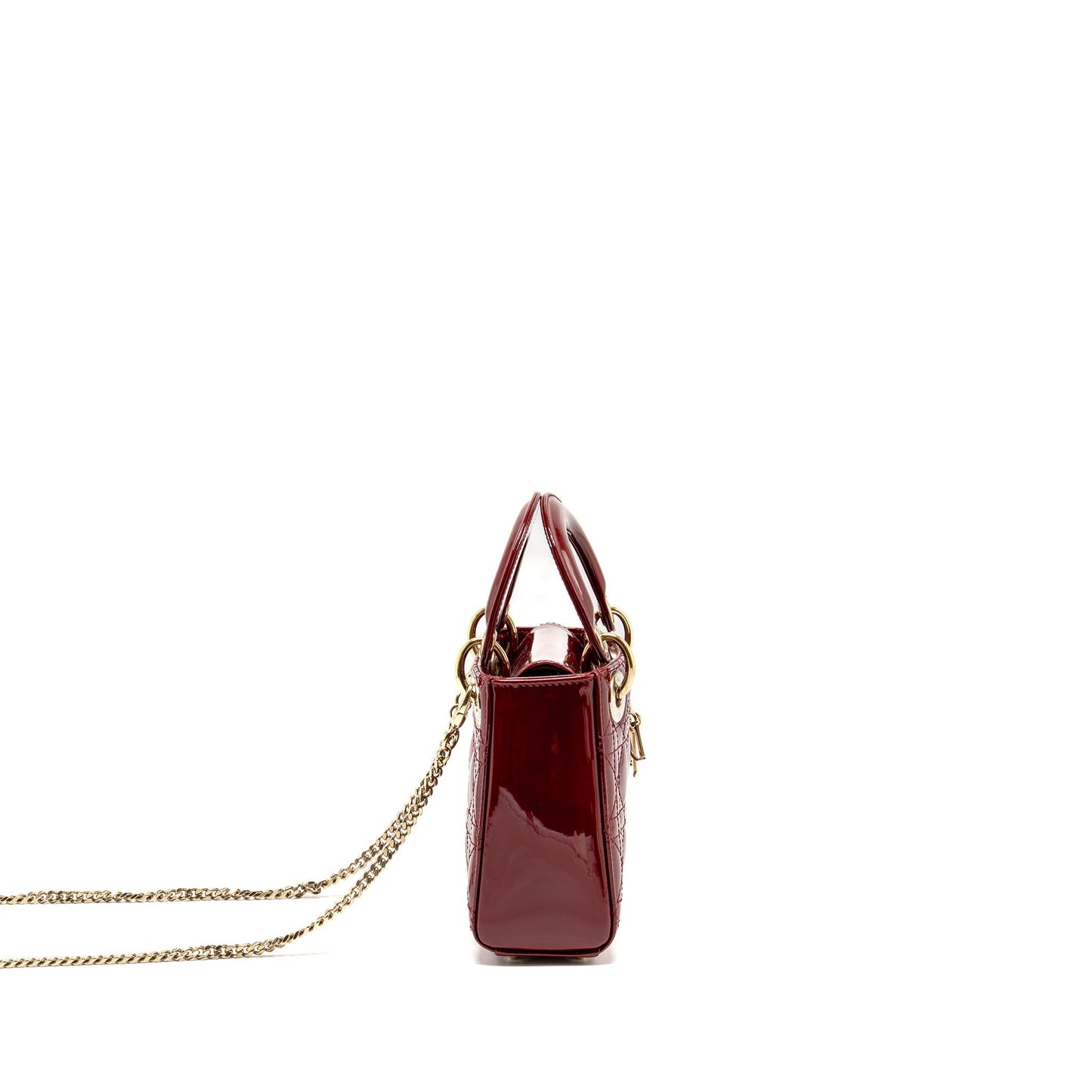 Dior Mini Lady dior patent red