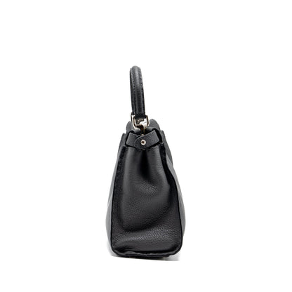 Fendi Medium Peekaboo Purse Selleria Leather Black