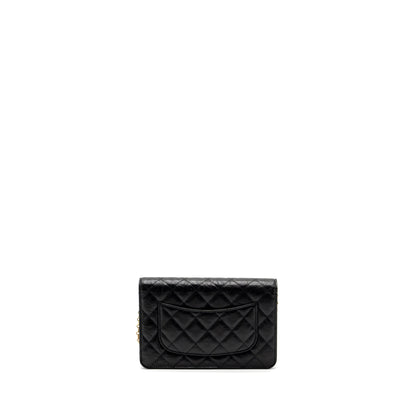 Chanel 2.55 Wallet on Chain Aged Calfskin Black Brushed GHW (Microchip)