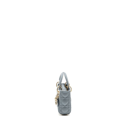 Dior Micro Lady Dior Lambskin Grey