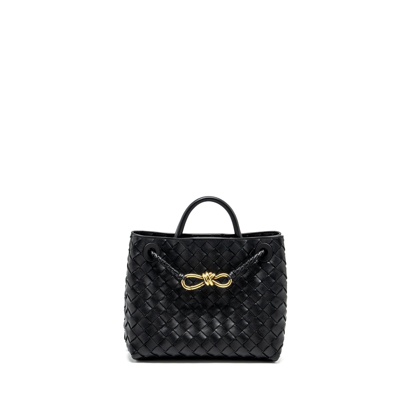 Bottega Veneta Small Andiamo Purse Lambskin Black