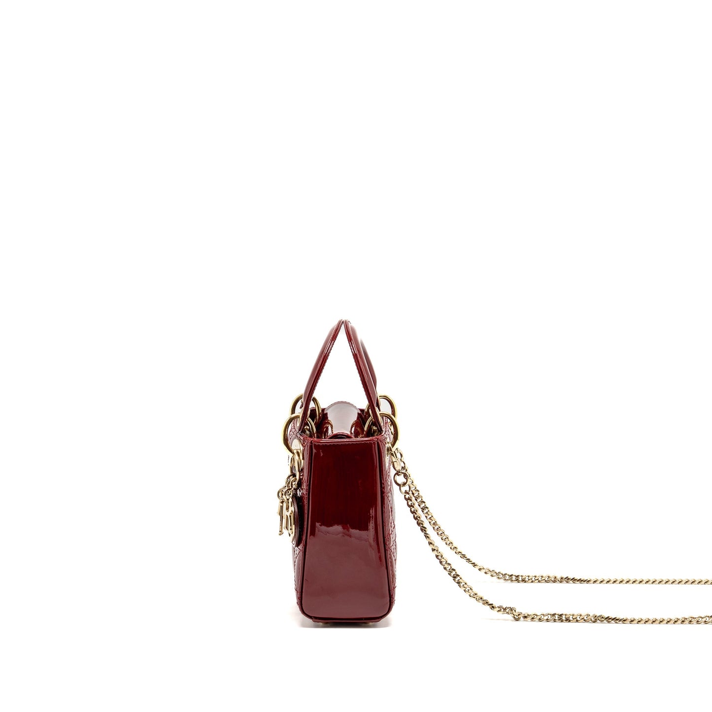 Dior Mini Lady dior patent red