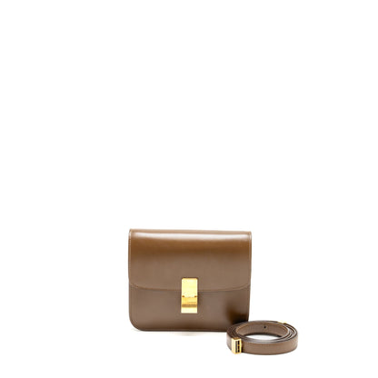 Celine Teen Classic Box Purse Calfskin Camel