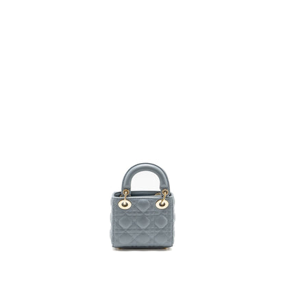 Dior Micro Lady Dior Lambskin Grey