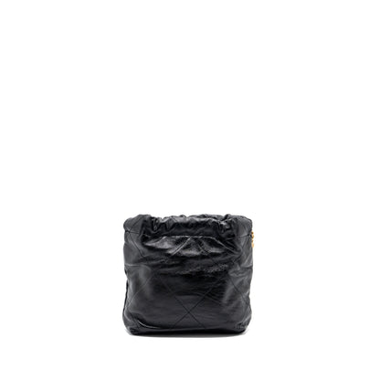 Chanel 23s Mini 22 Bag With Pearl Shiny Calfskin GHW (Microchip)