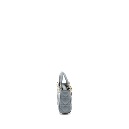 Dior Micro Lady Dior Lambskin Grey